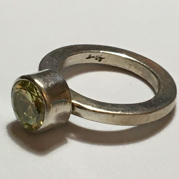Harlene Korey Kalibre Citrine Ring Size 5 Sterling Silver 925 Scottsdale AZ - Picture 7 of 15